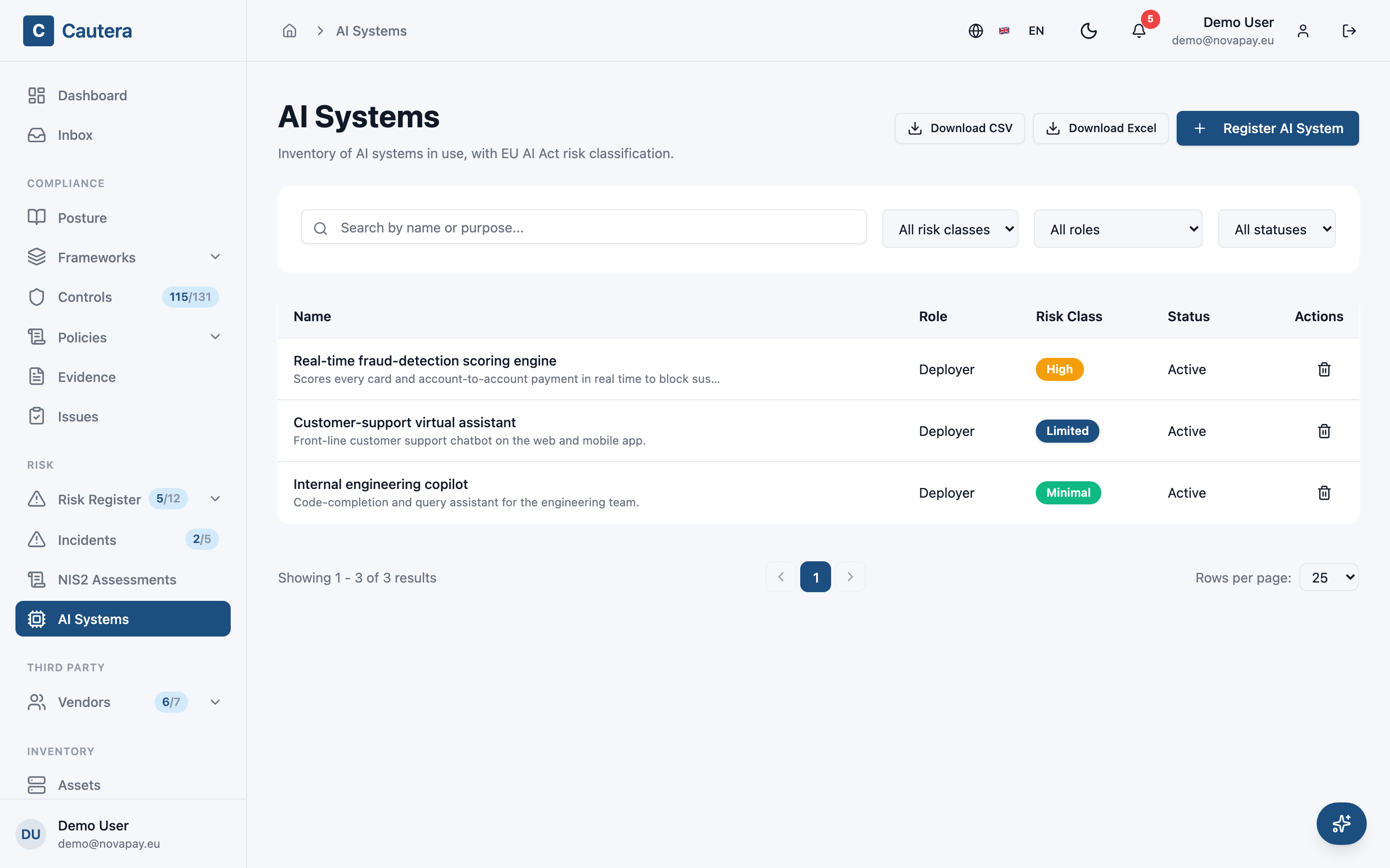 Screenshot — EU AI Act